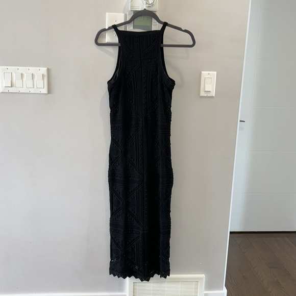 525 American Fauxchet Crochet Black Sleeveless Dress NWT - Picture 4 of 9